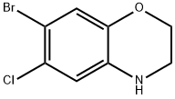 7-Bromo-6-chloro-3,4-dihydro-2H-benzo[b][1,4]oxazine Struktur