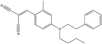 2-({4-[butyl(2-phenylethyl)amino]-2-methylphenyl}methylidene)propanedinitrile Struktur