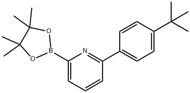 2-(4-(tert-butyl)phenyl)-6-(4,4,5,5-tetramethyl-1,3,2-dioxaborolan-2-yl)pyridine Struktur