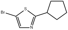 5-Bromo-2-(cyclopentyl)thiazole Struktur