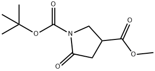 1-tert-butyl 3-Methyl 5-oxopyrrolidine-1,3-dicarboxylate Struktur