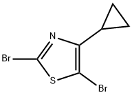 2,5-Dibromo-4-(cyclopropyl)thiazole Struktur