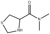 N,N-dimethyl-1,3-thiazolidine-4-carboxamide Struktur