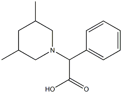 2-(3,5-dimethylpiperidin-1-yl)-2-phenylacetic acid Struktur