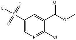 methyl 2-chloro-5-(chlorosulfonyl)pyridine-3-carboxylate Struktur