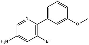 3-Amino-5-bromo-6-(3-methoxyphenyl)pyridine Struktur