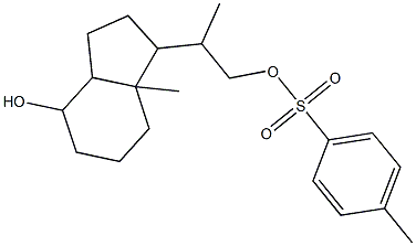 Toluene-4-sulfonic acid 2-(4-hydroxy-7a-methyl-octahydro-inden-1-yl)-propyl ester Struktur