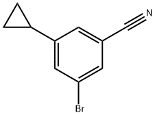 3-bromo-5-cyclopropylbenzonitrile Struktur