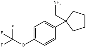 1-[4-(Trifluoromethoxy)phenyl]cyclopentanemethanamine Struktur