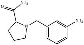 1-[(3-aminophenyl)methyl]pyrrolidine-2-carboxamide Struktur