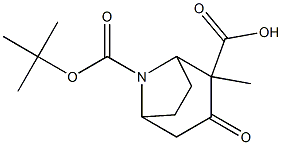 8-tert-butyl 2-methyl 3-oxo-8-azabicyclo[3.2.1]octane-2,8-dicarboxylate Struktur