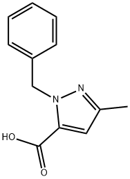 1-Benzyl-3-methyl-1H-pyrazole-5-carboxylic acid Struktur