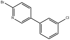 2-Bromo-5-(3-chlorophenyl)pyridine Struktur