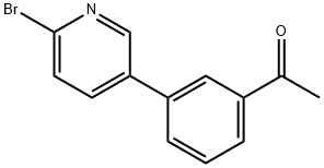 2-Bromo-5-(3-acetylphenyl)pyridine Struktur