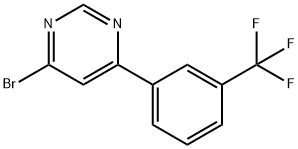 4-Bromo-6-(3-trifluoromethylphenyl)pyrimidine Struktur