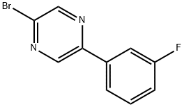 2-Bromo-5-(3-fluorophenyl)pyrazine Struktur