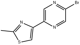 2-Bromo-5-(2-methyl-4-thiazolyl)pyrazine Struktur