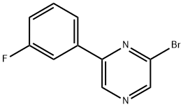 2-Bromo-6-(3-fluorophenyl)pyrazine Struktur