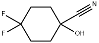 4,4-difluoro-1-hydroxycyclohexane-1-carbonitrile Struktur