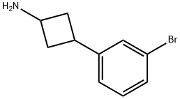 3-(3-bromophenyl)cyclobutan-1-amine Struktur