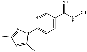 6-(3,5-dimethyl-1H-pyrazol-1-yl)-N'-hydroxypyridine-3-carboximidamide Struktur