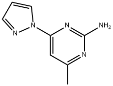 2-Amino-4-(1H-pyrazol-1-yl)-6-methylpyrimidine Struktur