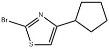 2-Bromo-4-(cyclopentyl)thiazole Struktur