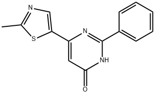 4-Hydroxy-2-phenyl-6-(2-methyl-5-thiazolyl)pyrimidine Struktur