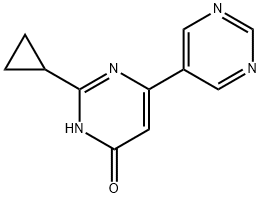 4-Hydroxy-6-(5-pyrimidyl)-2-cyclopropylpyrimidine Struktur