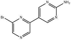 2-Bromo-6-(2-amino-5-pyrimidyl)pyrazine Struktur