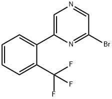 2-Bromo-6-(2-trifluoromethylphenyl)pyrazine Struktur