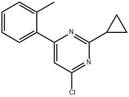 4-Chloro-6-(2-tolyl)-2-cyclopropylpyrimidine Struktur