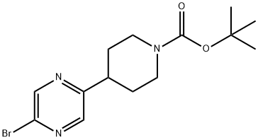 2-Bromo-5-(1-Boc-piperidin-4-yl)pyrazine Struktur