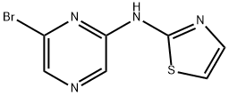 2-Bromo-6-(2-thiazolylamino)pyrazine Struktur