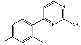 2-Amino-4-(4-fluoro-2-methylphenyl)pyrimidine Struktur