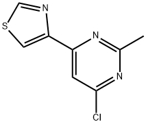 4-Chloro-2-methyl-6-(4-thiazolyl)pyrimidine Struktur