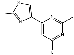 4-Chloro-2-methyl-6-(2-methyl-4-thiazolyl)pyrimidine Struktur