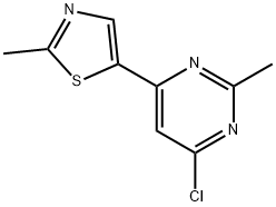 4-Chloro-2-methyl-6-(2-methyl-5-thiazolyl)pyrimidine Struktur