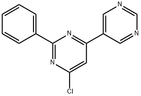 4-Chloro-2-phenyl-6-(5-pyrimidyl)pyrimidine Struktur