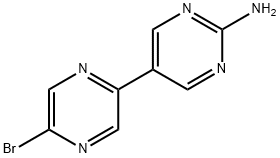 2-Bromo-5-(2-amino-5-pyrimidyl)pyrazine Struktur