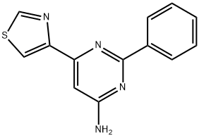 4-Amino-2-phenyl-6-(4-thiazolyl)pyrimidine Struktur