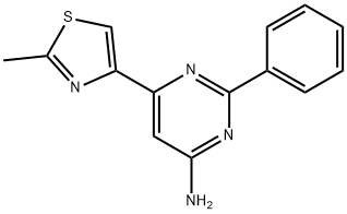 4-Amino-2-phenyl-6-(2-methyl-4-thiazolyl)pyrimidine Struktur