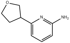 2-Amino-6-(tetrahydrofuran-3-yl)pyridine 結構式