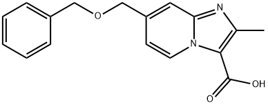 7-[(benzyloxy)methyl]-2-methylimidazo[1,2-a]pyridine-3-carboxylic acid Struktur