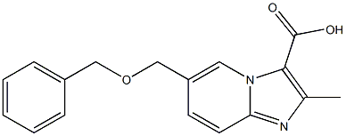 6-[(benzyloxy)methyl]-2-methylimidazo[1,2-a]pyridine-3-carboxylic acid Struktur