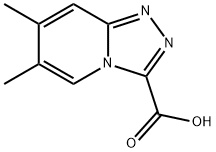 6,7-dimethyl-[1,2,4]triazolo[4,3-a]pyridine-3-carboxylic acid Struktur