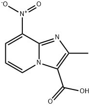 2-methyl-8-nitroimidazo[1,2-a]pyridine-3-carboxylic acid Struktur