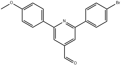 2-(4-bromophenyl)-6-(4-methoxyphenyl)pyridine-4-carbaldehyde Struktur