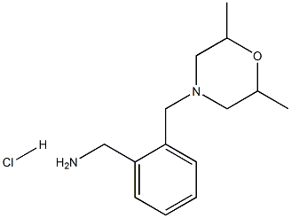 {2-[(2,6-dimethylmorpholin-4-yl)methyl]phenyl}methanamine hydrochloride Struktur