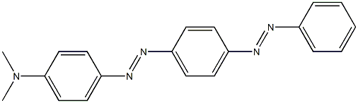 N,N-dimethyl-N-(4-{[4-(phenyldiazenyl)phenyl]diazenyl}phenyl)amine Struktur